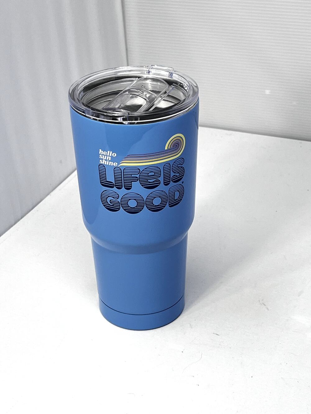 NWT 20 oz Life is Good ROAM Tumbler Hello Sunshine Life is Good Powder Blue New